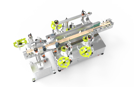 平面雙側面不干膠貼標機