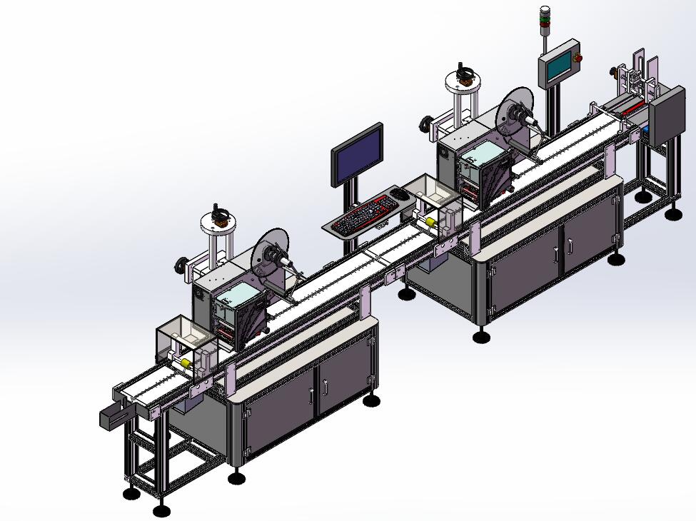 分頁雙工位打印貼標機定制